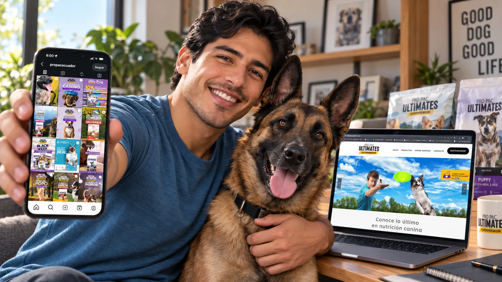 Contenido digital para Propac Ultimates y sus productos para mascotas